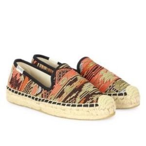 Soludos espadrille multi embroidered sz 10